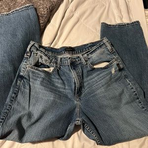 Women silver jeans